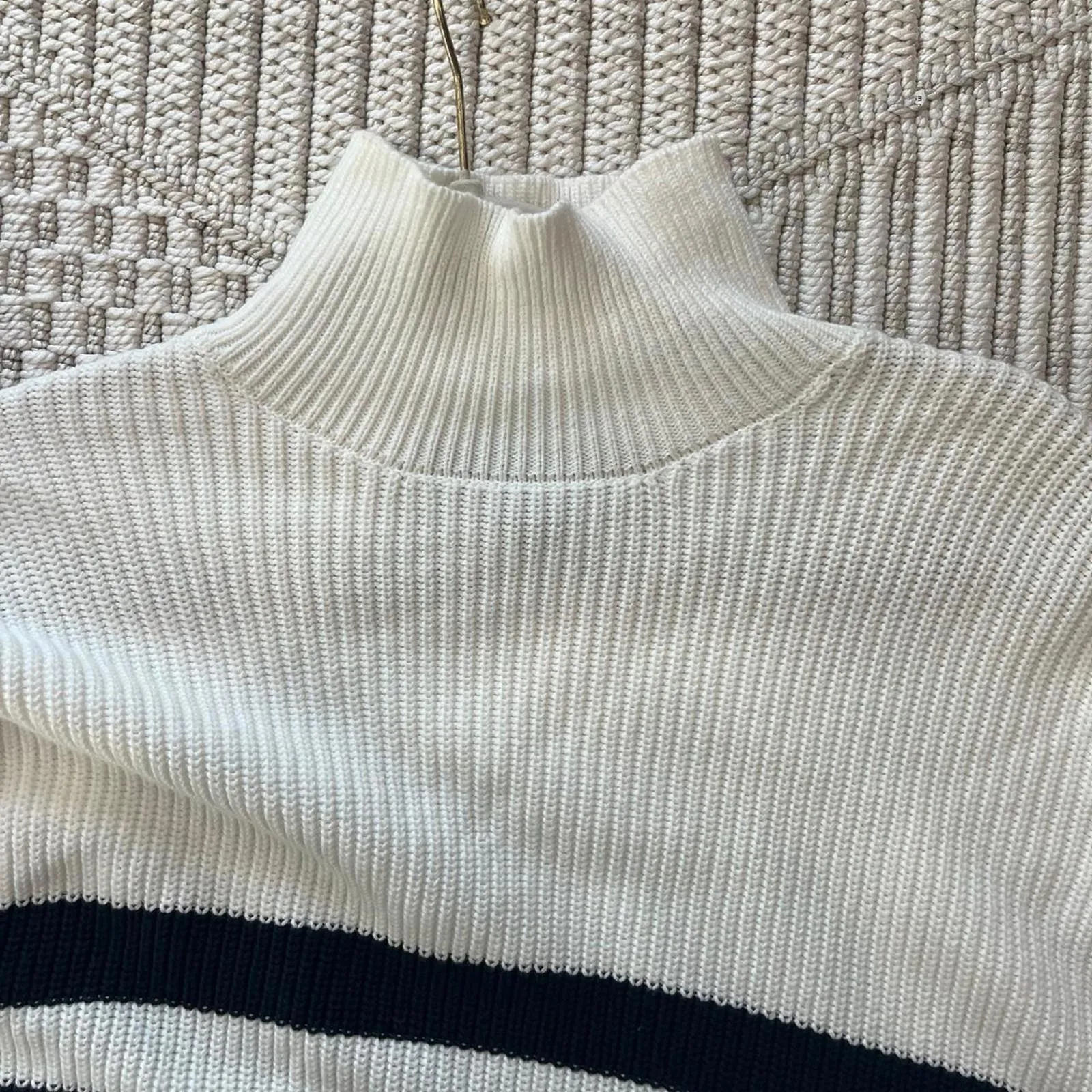 French Connection Striped Turtleneck Sweater - Image 3