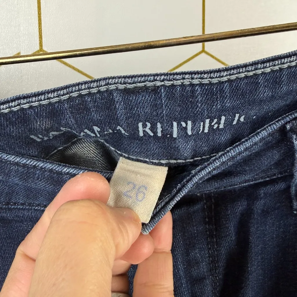 Banana Republic Mid-Rise Skinny Denim Jeans – Dark Wash - Size -  26 - Image 4