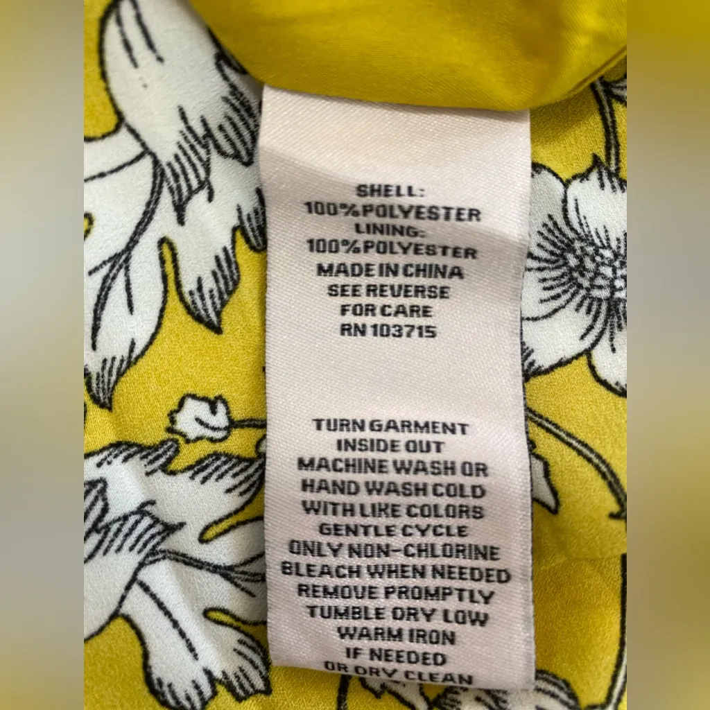 Nanette Lepore Women Sz 4 Pleated Mock Neck Smocked Sleveless Floral Midi Dress - Image 8