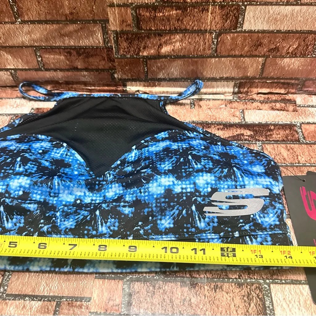 Skechers Women's Blue and Black Swim Top size L - Image 6
