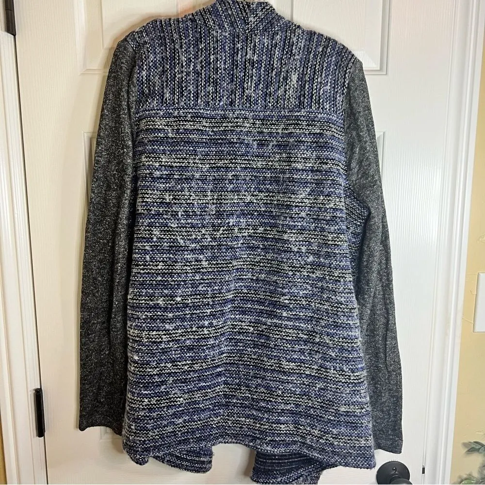 Lucky Brand XL Heavy Sweater Wool Blend Open Blazer Coat Raglan Sleeves Bohemian - Image 3