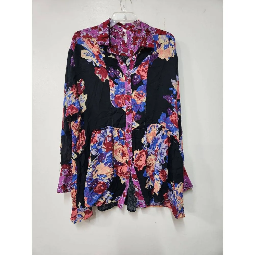 FREE PEOPLEBrunch A Bunch Floral Tunic A37 - Image 7