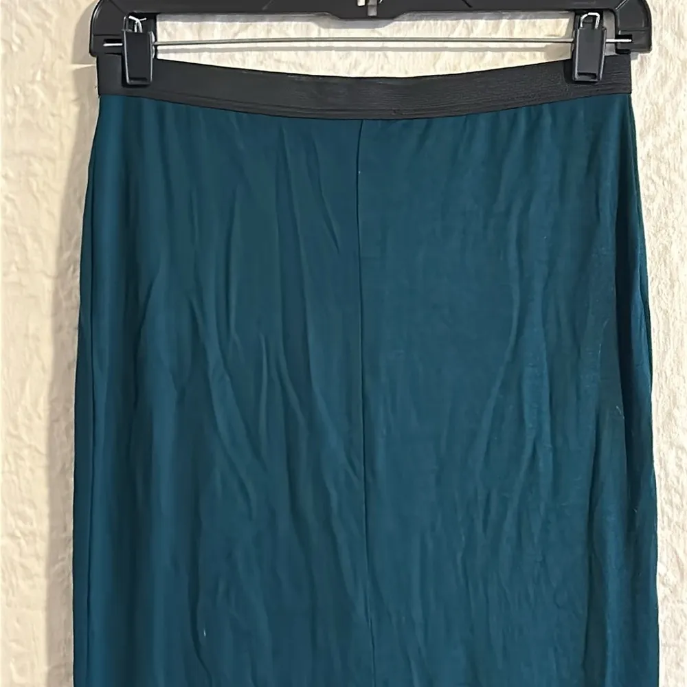 Wet Seal Forest Green Black Waistband Midi Skirt NWT Medium - Image 5