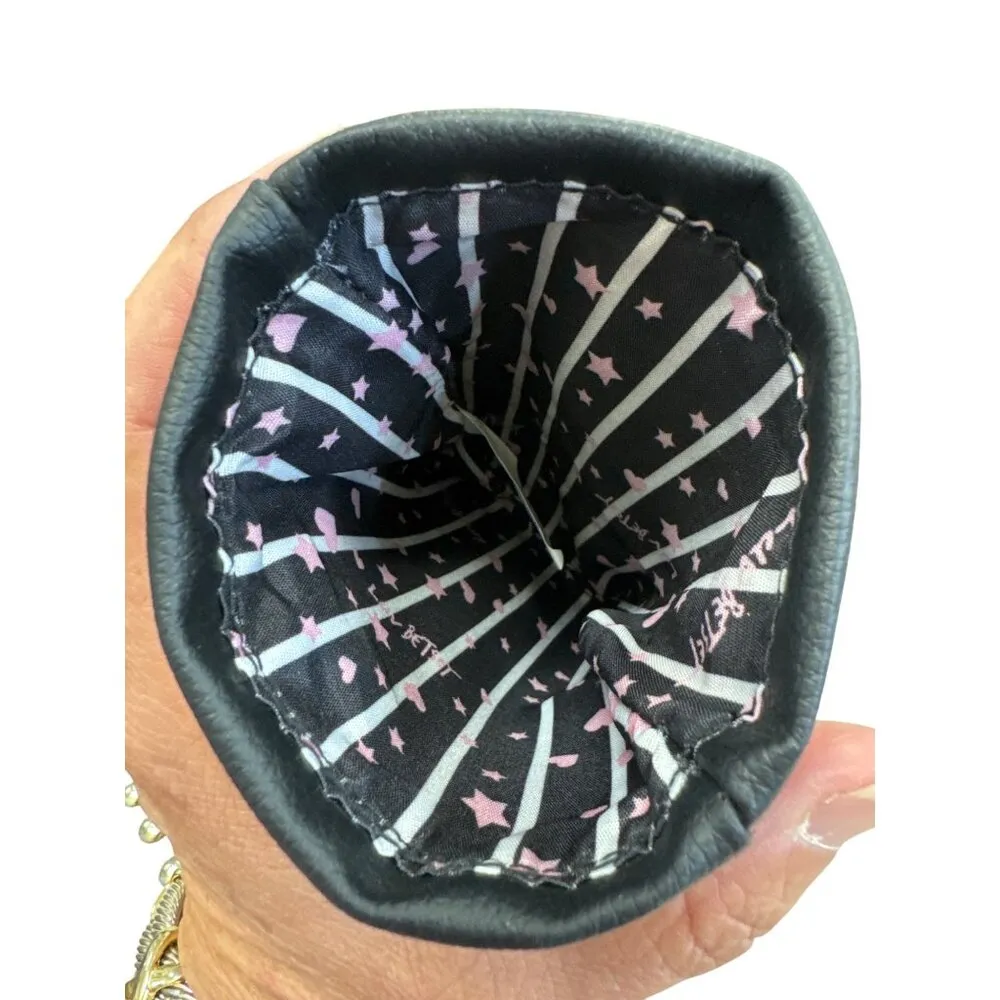 Betsey Johnson Luv Black faux leather \Crossbody Handbag SKU 8269 - Image 9