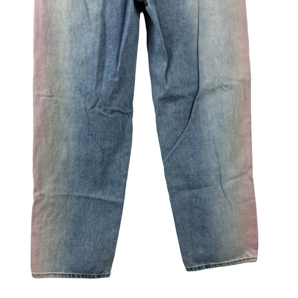 BDG Urban Outfitters High-Waisted Rainbow Baggy Jeans Denim Ombre 90's Size 28 - Image 11