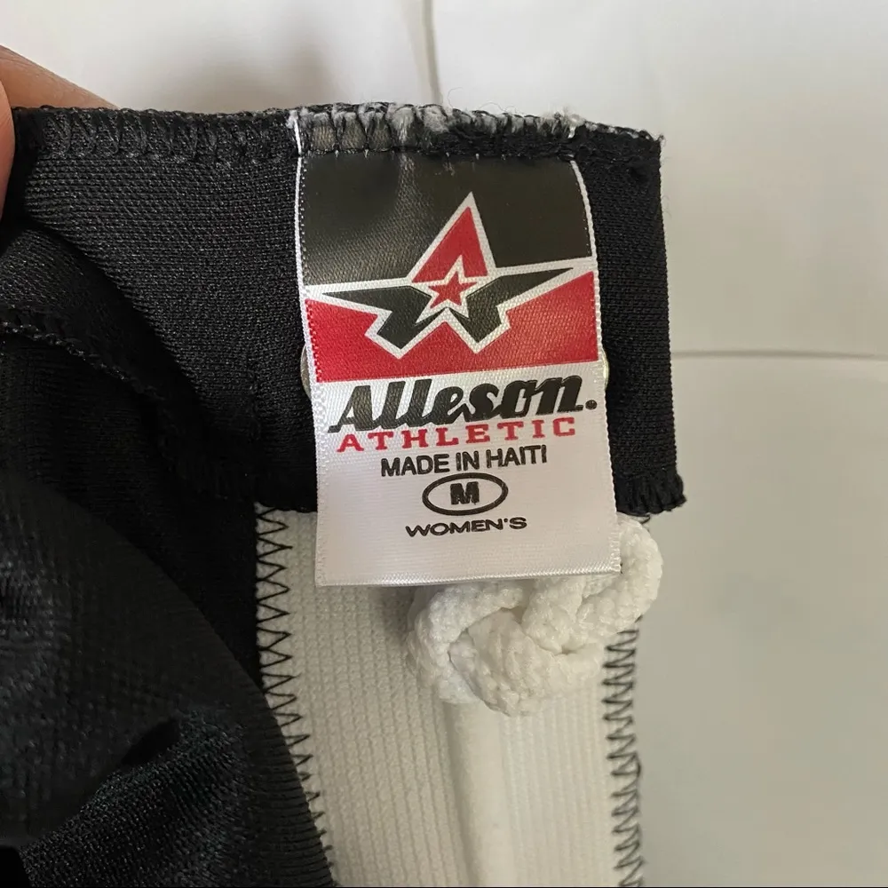 Alleson Athletic Black Women’s Size Medium Softball Cropped Pants Zip Up - Image 8