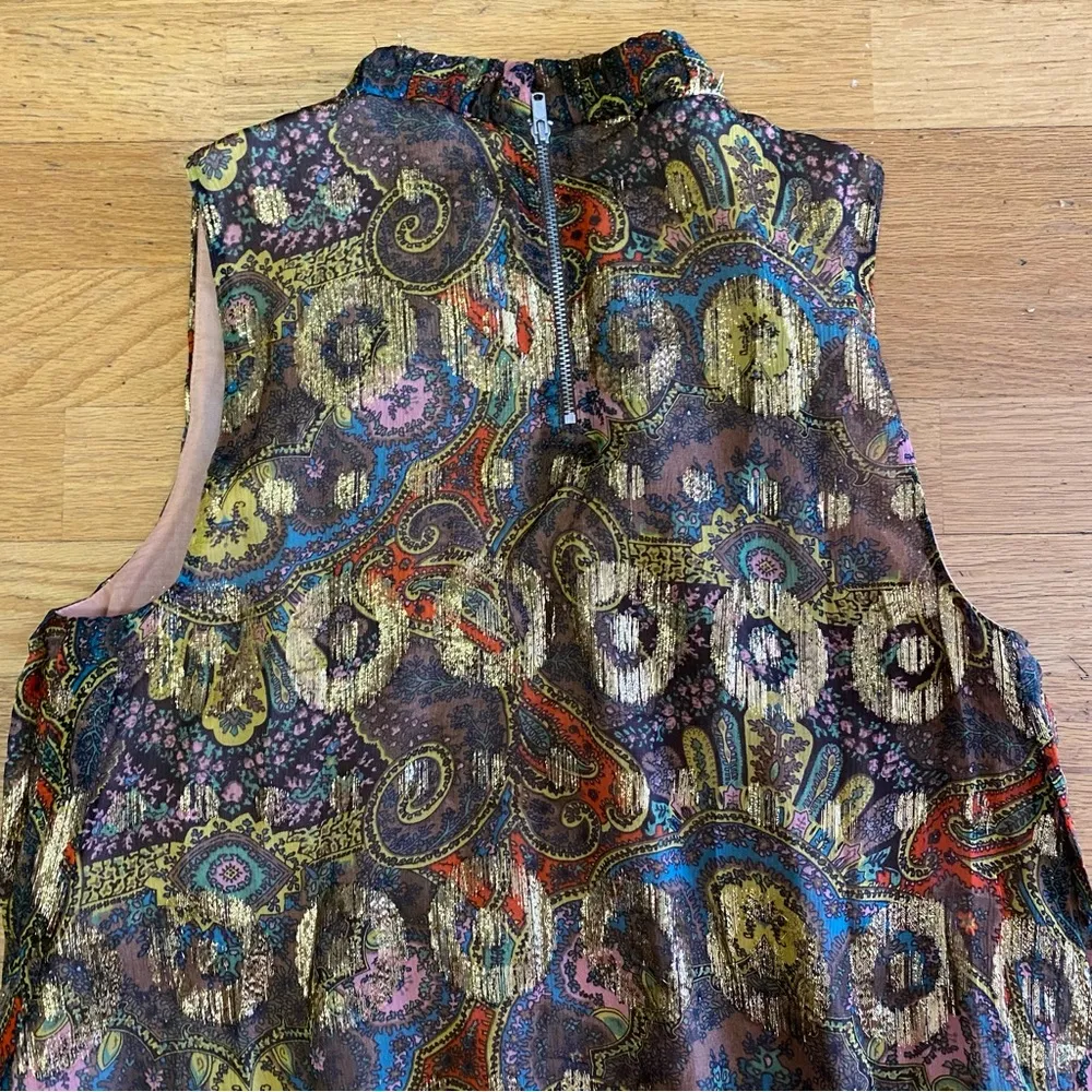 Marc by Marc Jacobs Metallic Silk Coastal Career Preppy Quiet Luxury Top… - Image 4