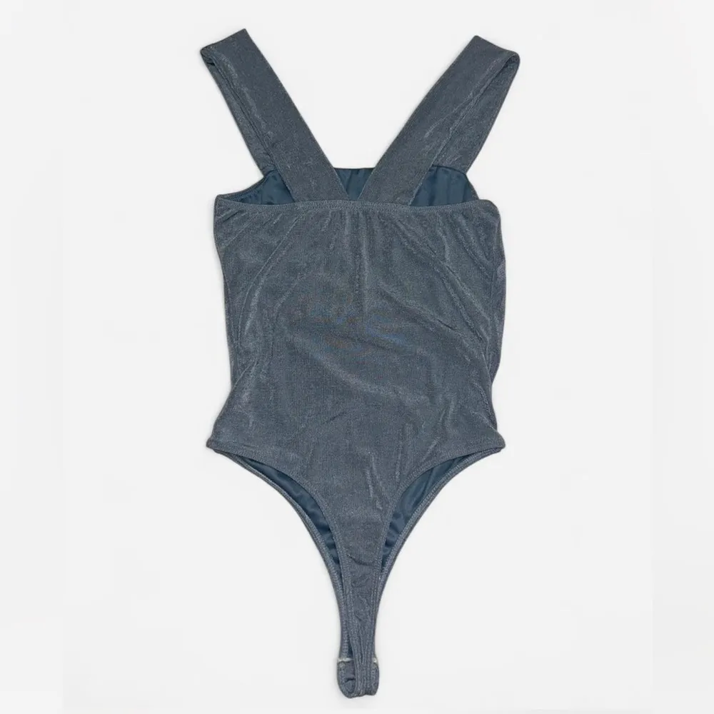 Blue Metallic Shimmer Bodysuit - Image 3