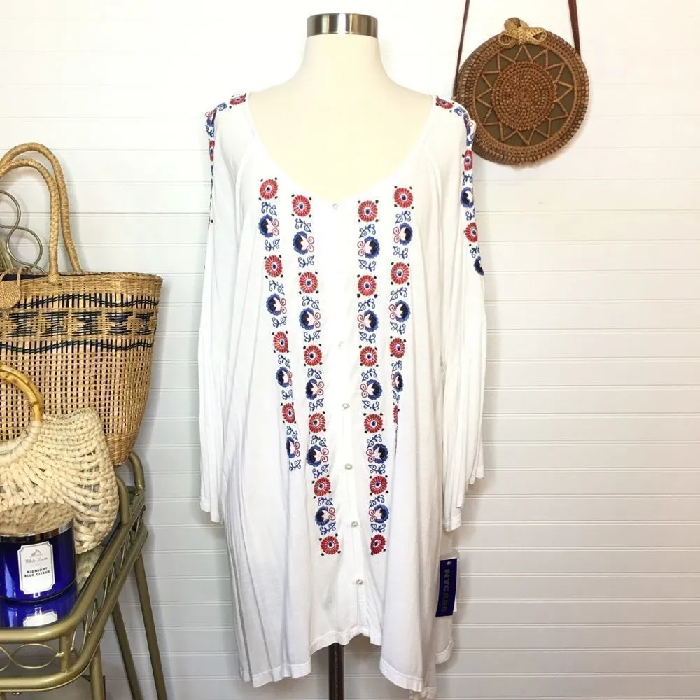 NEW Peter Nygard Cold Shoulder White Blouse​ - Image 2