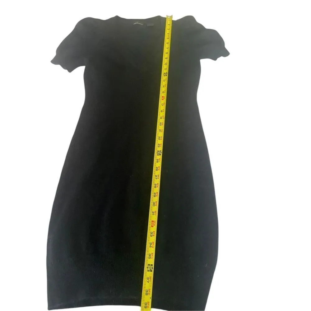 Modo International Women’s Angora Rabbit Hair Midi Dress Black L Size L - Image 3