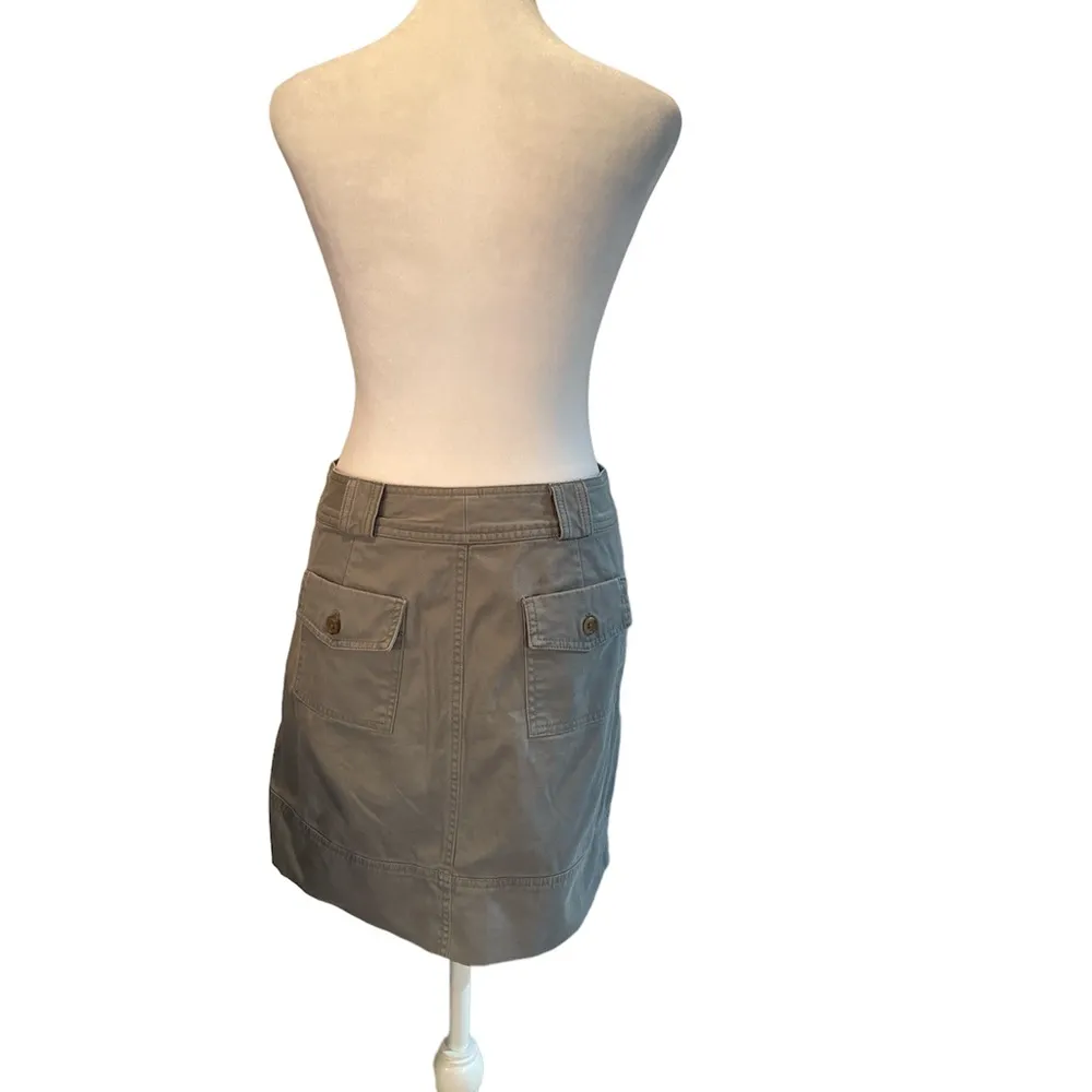 Tan Mini Skirt with Side & Back Pockets & Belt Loops Size 0P - Image 3