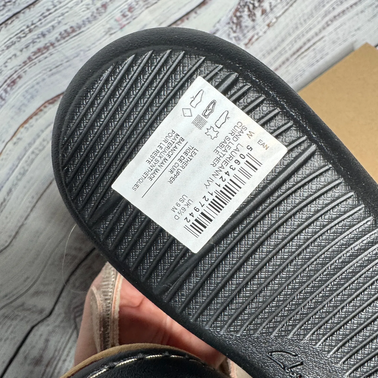 Clarks Collection Laurieann Vine Casual Sandal Beige Leather NWT 9M - Image 5