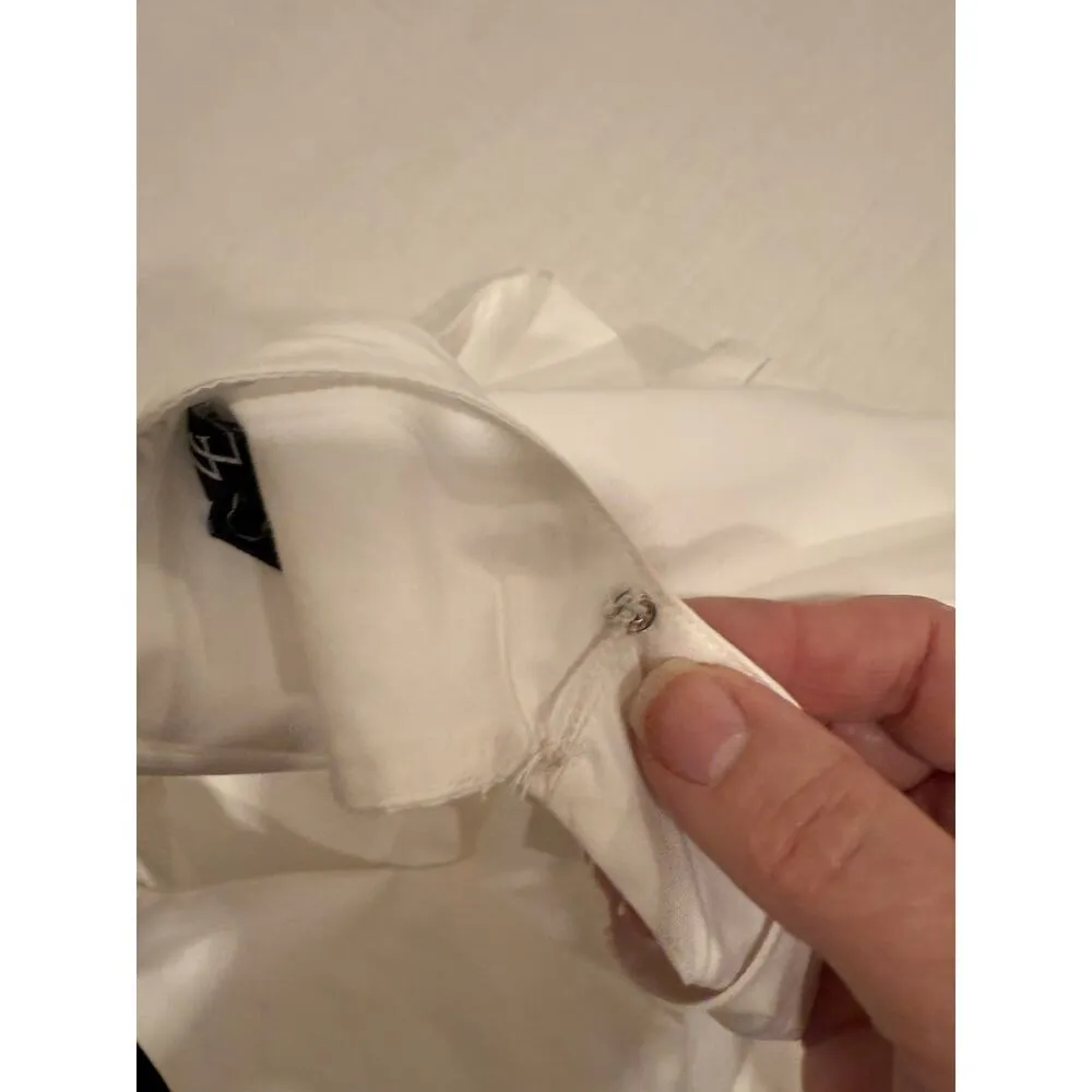 J.Crew Sleeveless Cotton Poplin Pleated Midi Dress White Dress Women's Size 6 - Image 7