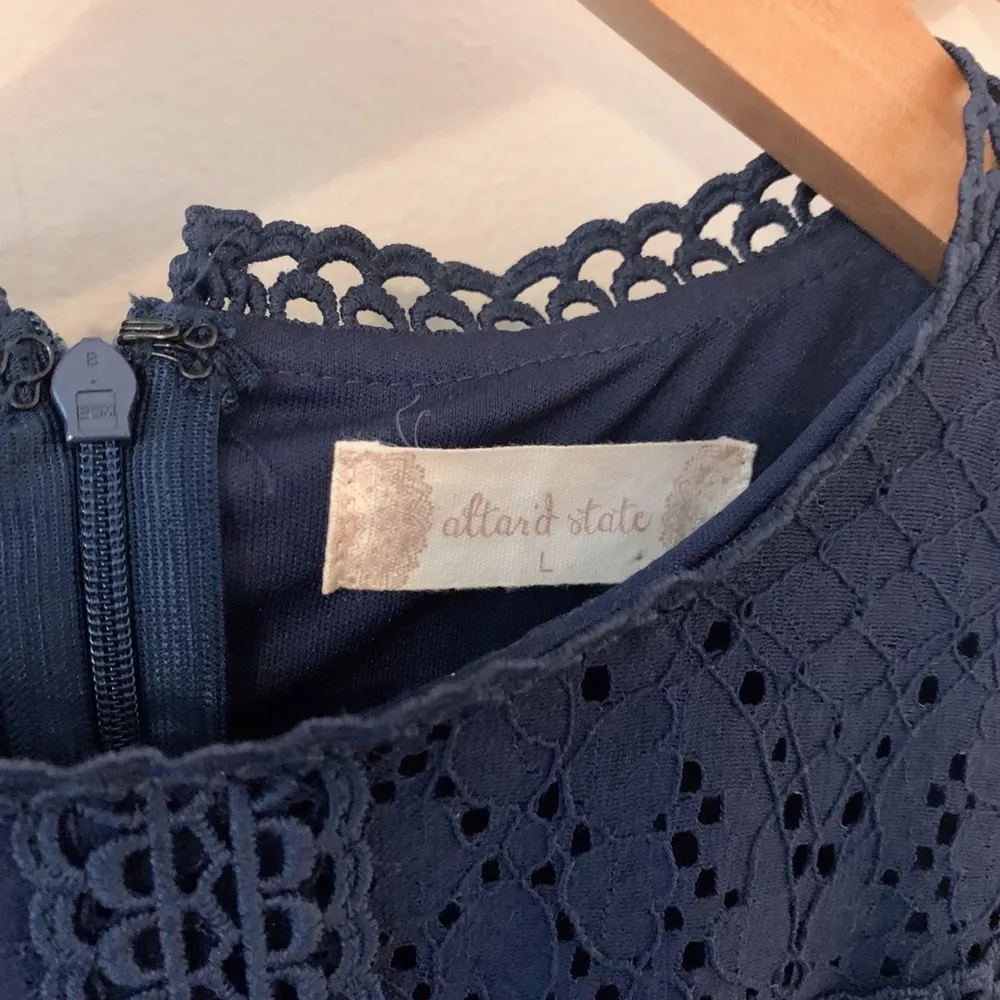 Alter’d State Navy Blue Lace Dress - Image 3