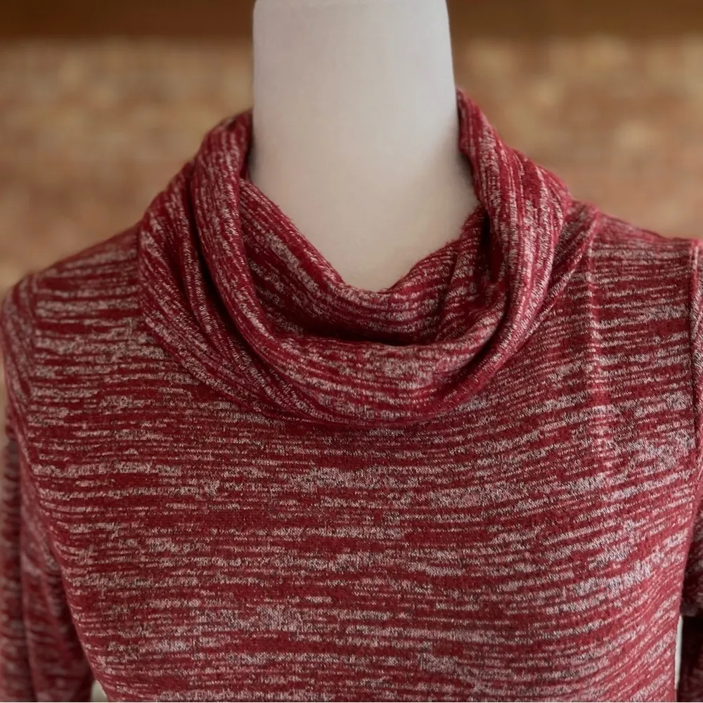 Twenty Second Dress Sweater Cowl Neck Mini S Burgundy Party Casual Cocktail - Image 3