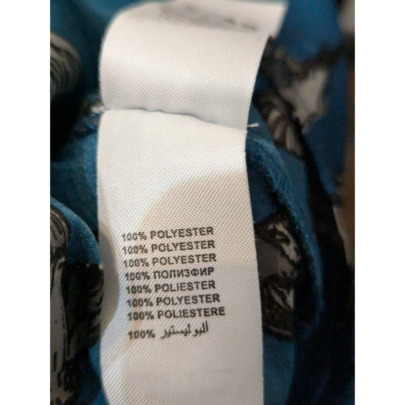 YUMI Swallow Bird Print Ruched Midi Dress Teal Blue Size US 2/4 - Image 6