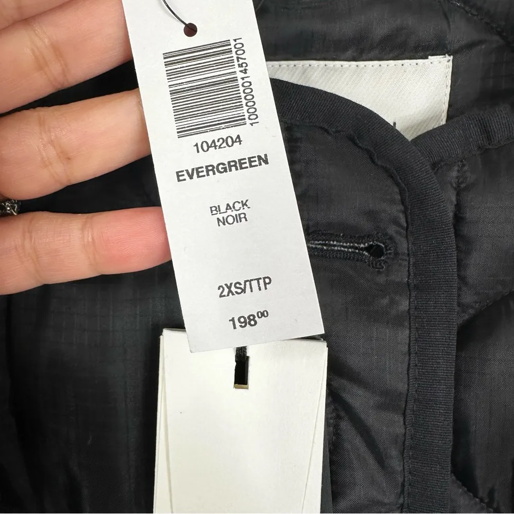 NEW Aritzia Babaton Evergreen Quilted Jacket Womens 2XS Black Oversized Coat - Image 8