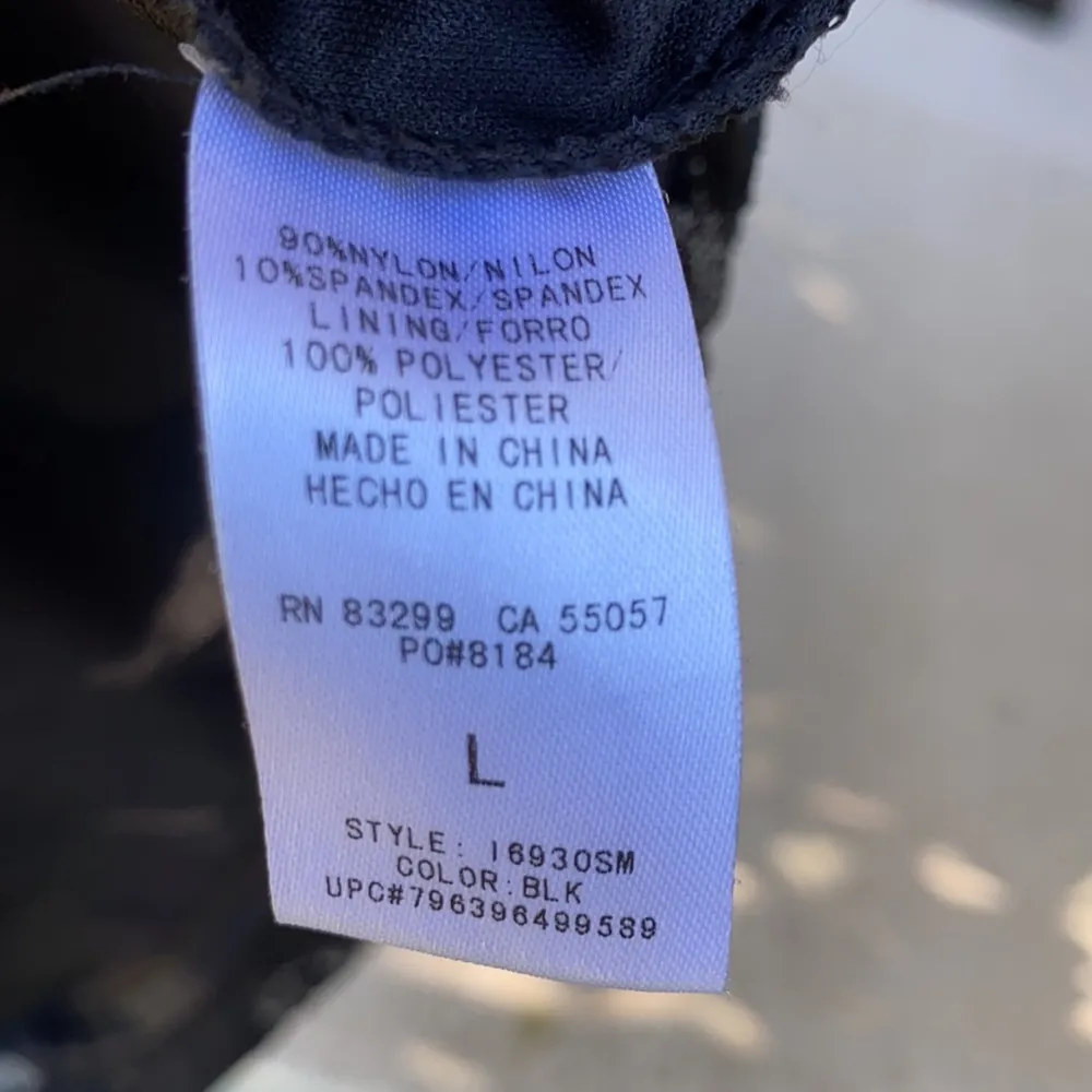 Isaac Mizrahi black lace short sleeve top size L - Image 4