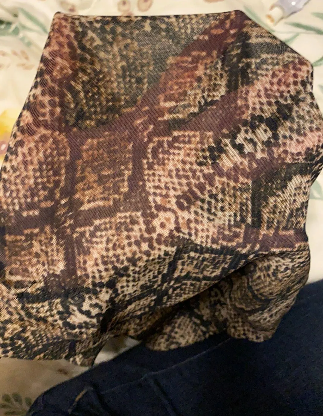 Mockneck snakeskin mesh bodysuit - Image 2