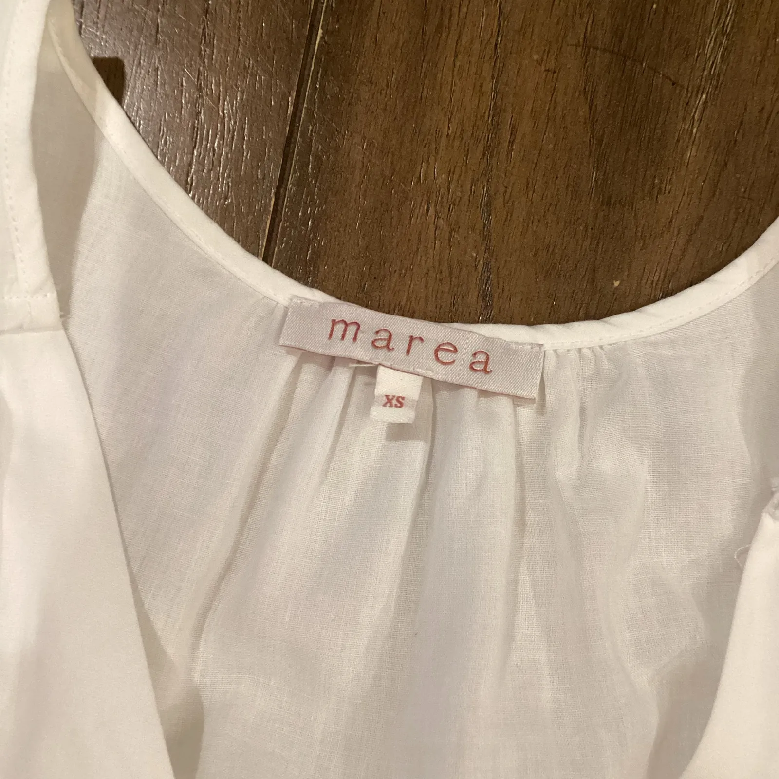 Marea by liz joy white Flutter mini Dress short sleeve 100% cotton extra small Size XS - Image 4