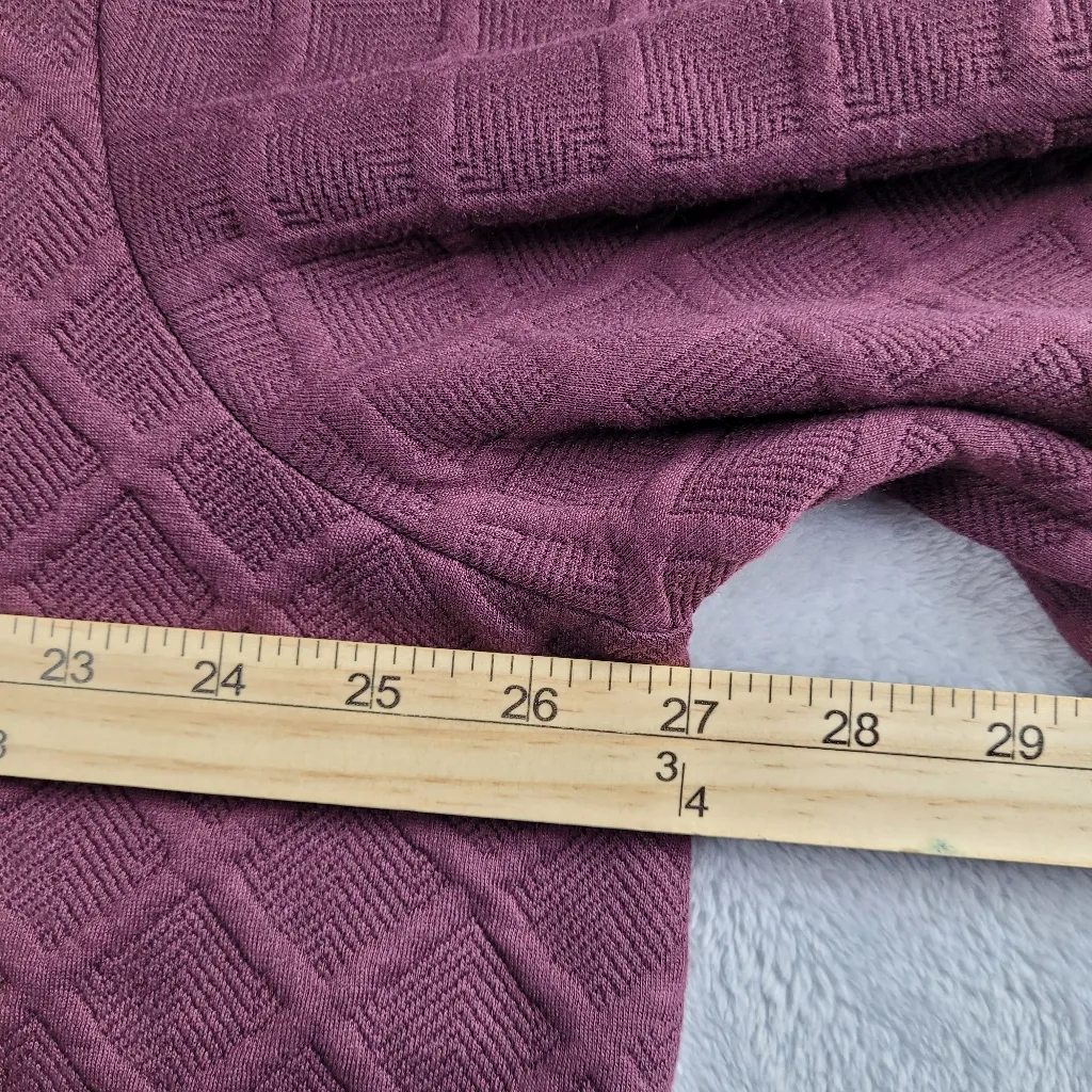 Soft Surroundings Women's Jacquard Dorothy Pullover in Merlot Size 3X - Image 7