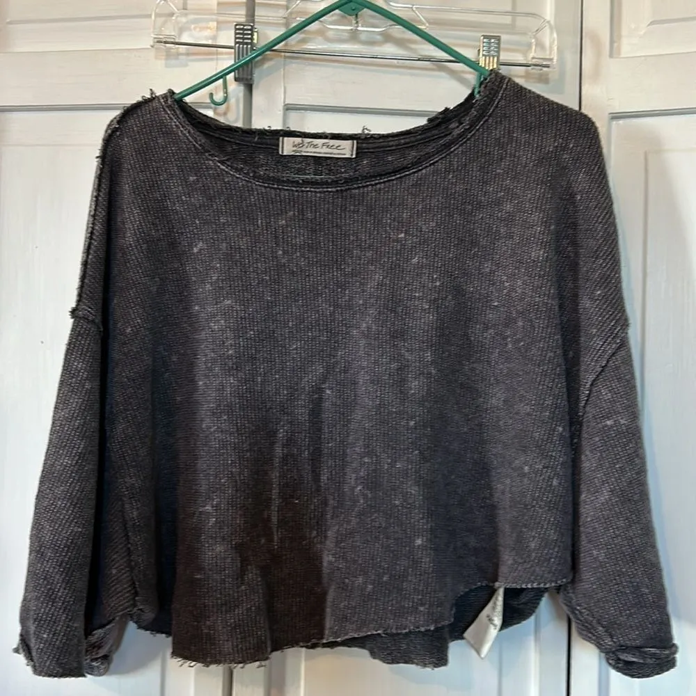 We the Free gray cropped sweater poncho - Size M - Image 7