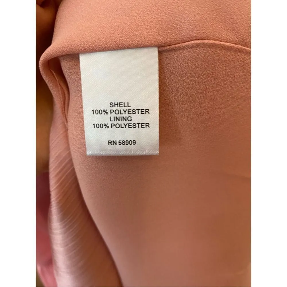 Chelsea & Violet Plisse Pink Satin Halter Neck Tiered Dress - Image 8