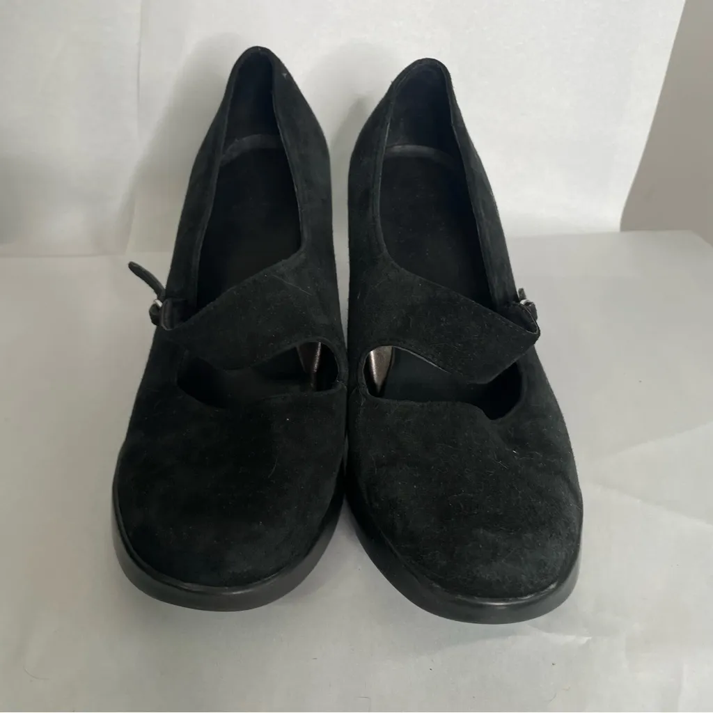 DANSKO Tara Black Suede Comfort Mary Jane High Heel Pumps EU 37 US 6.5 - 7 - Image 2