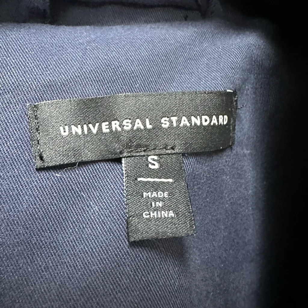 Universal Standard Navy Double-Breasted Derjon Women's Trench Coat size 16-18/XL - Image 3