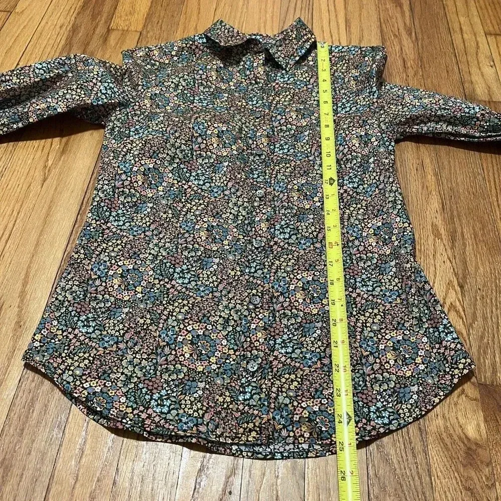 J. Crew x Liberty Fabrics Floral‎ Button Down Blouse Size 0 - Image 4