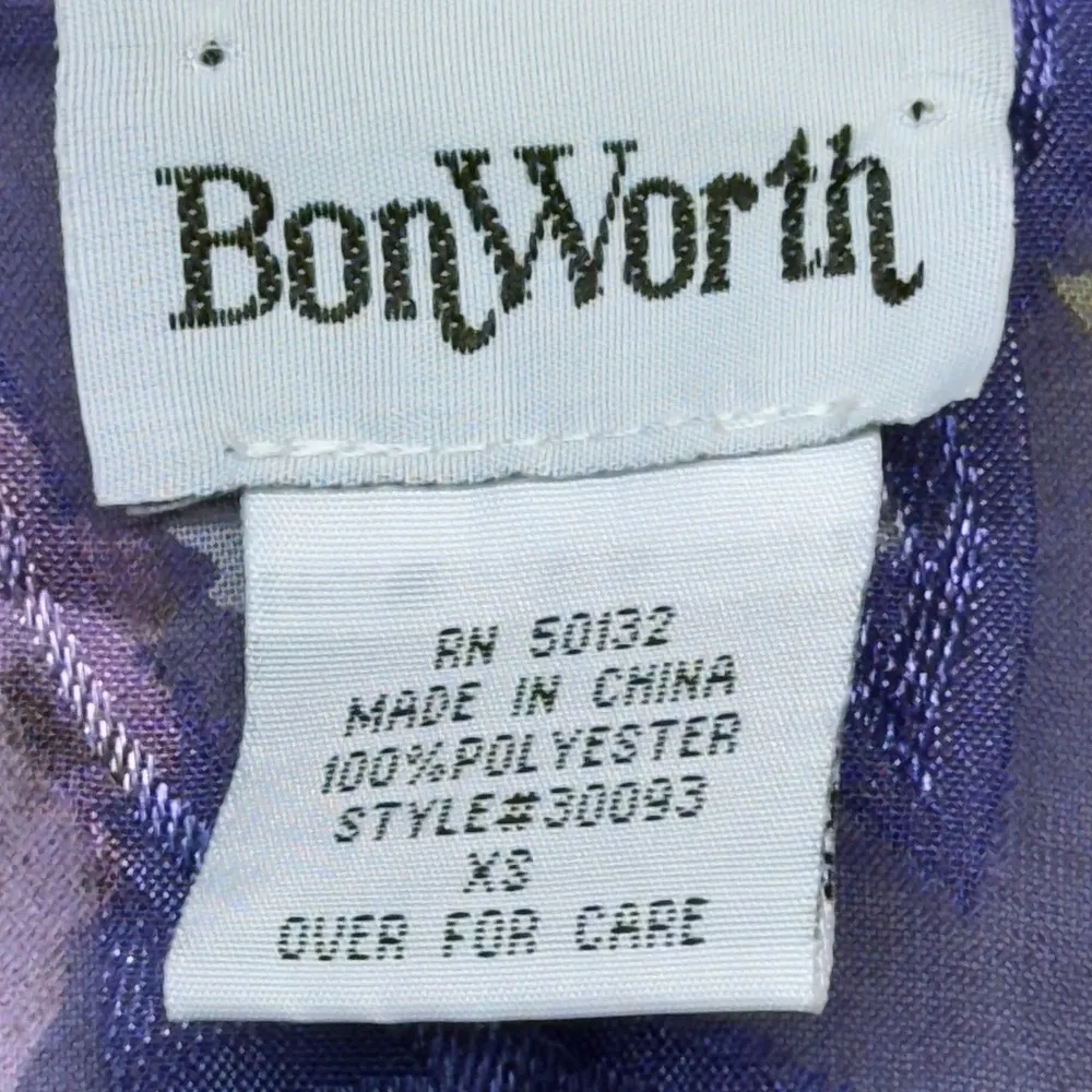 BonWorth Purple Floral Blouse - Image 3