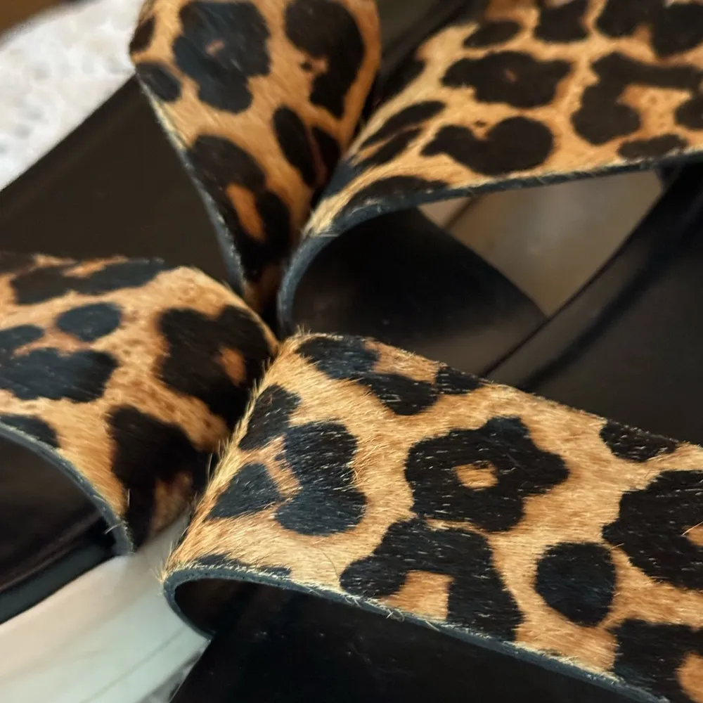 horse hair platform sandals - Image 2