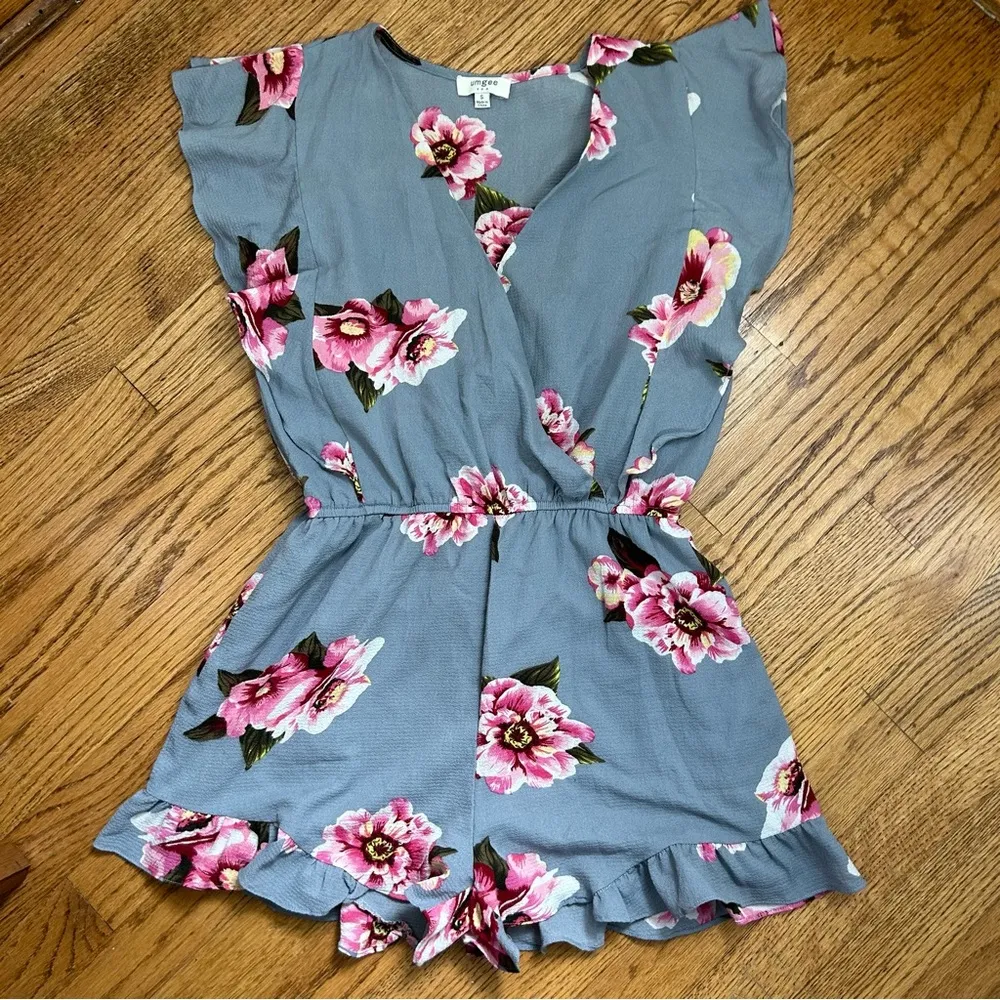 UMGEE | Floral Ruffle Short Sleeve Romper Size S - Image 8