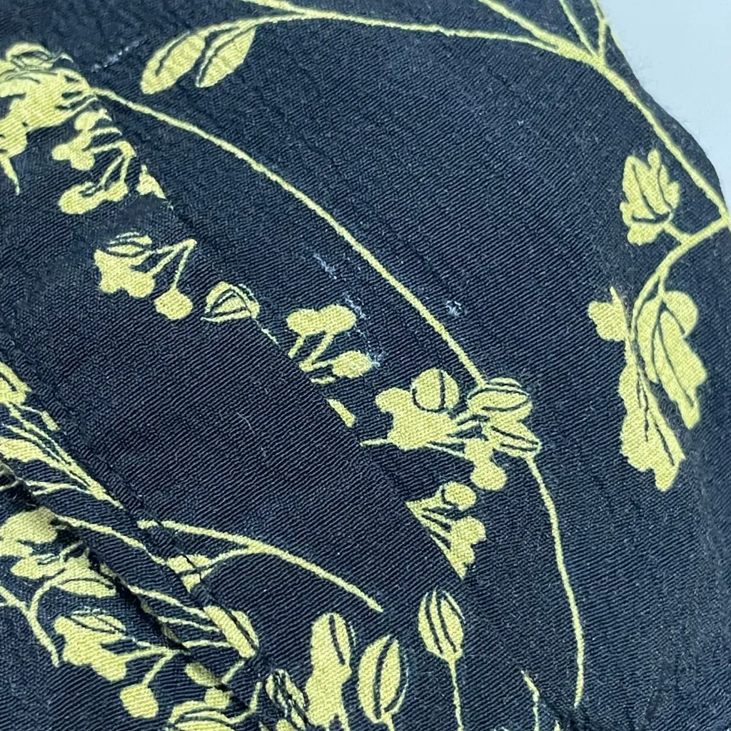 Cue Blouse Black Floral Artistic Mending FLAWS‎ Black Long Sleeve Size 8 Women - Image 11