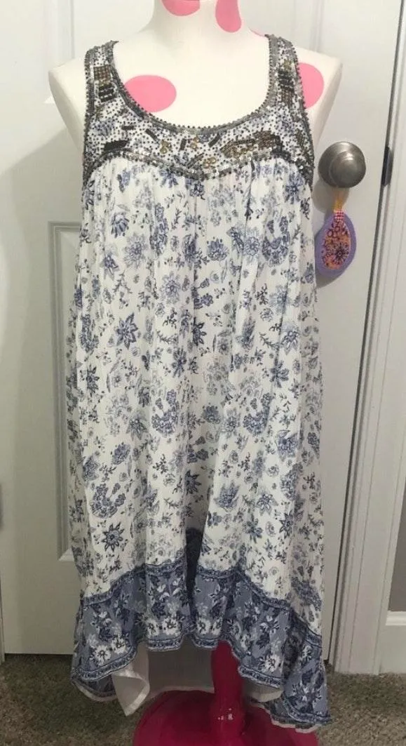 Dress Beaded Floral blue - Image 2