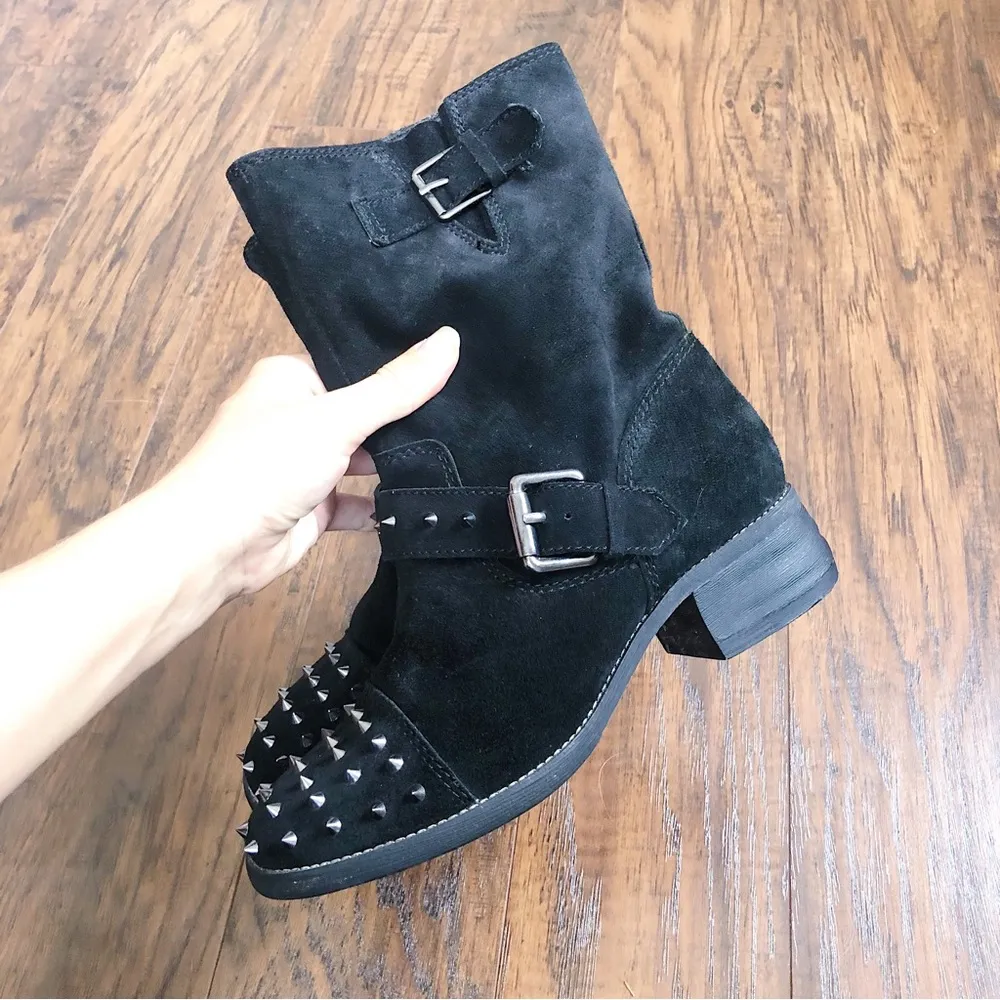 Kelsi Dagger • Ranger boots black suede moto spiked studded engineer harness - Image 9