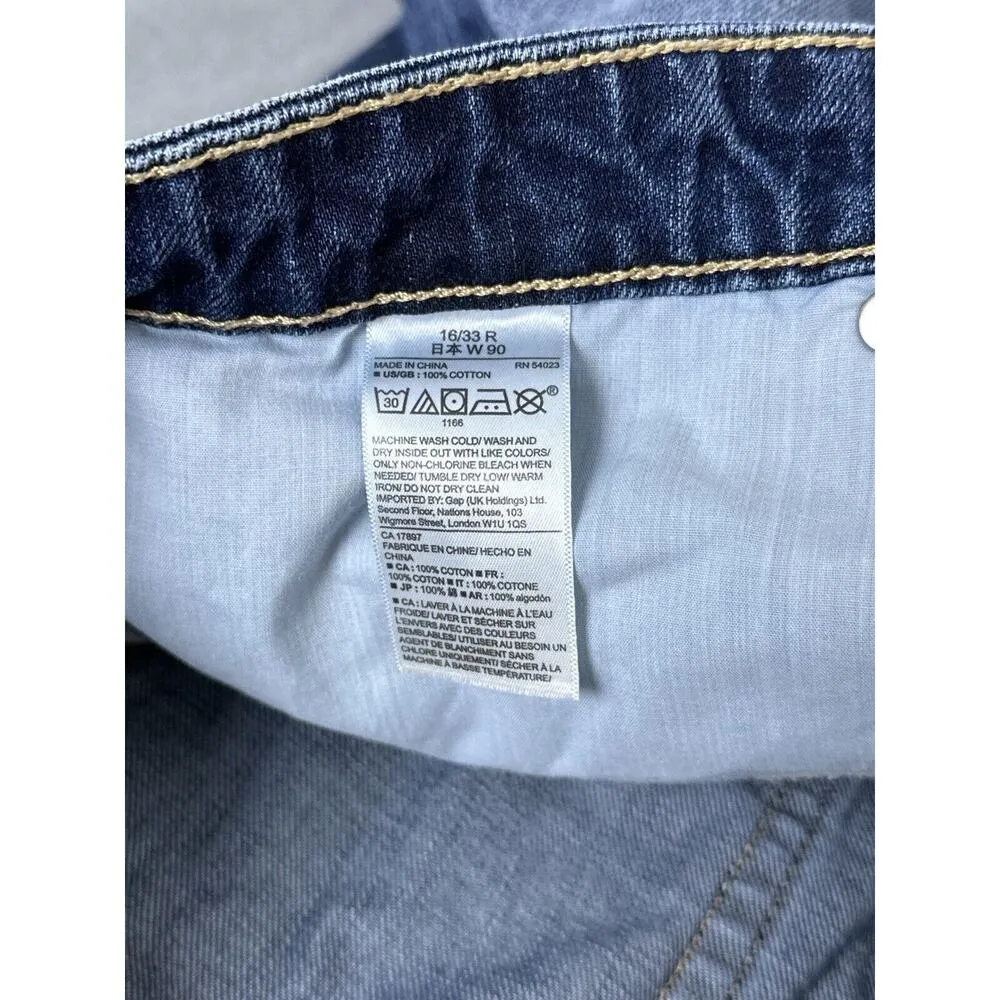 Gap Jeans Women's 16 Blue Sexy Boyfriend Fit Distressed San Francisco Patch Crop - Image 8