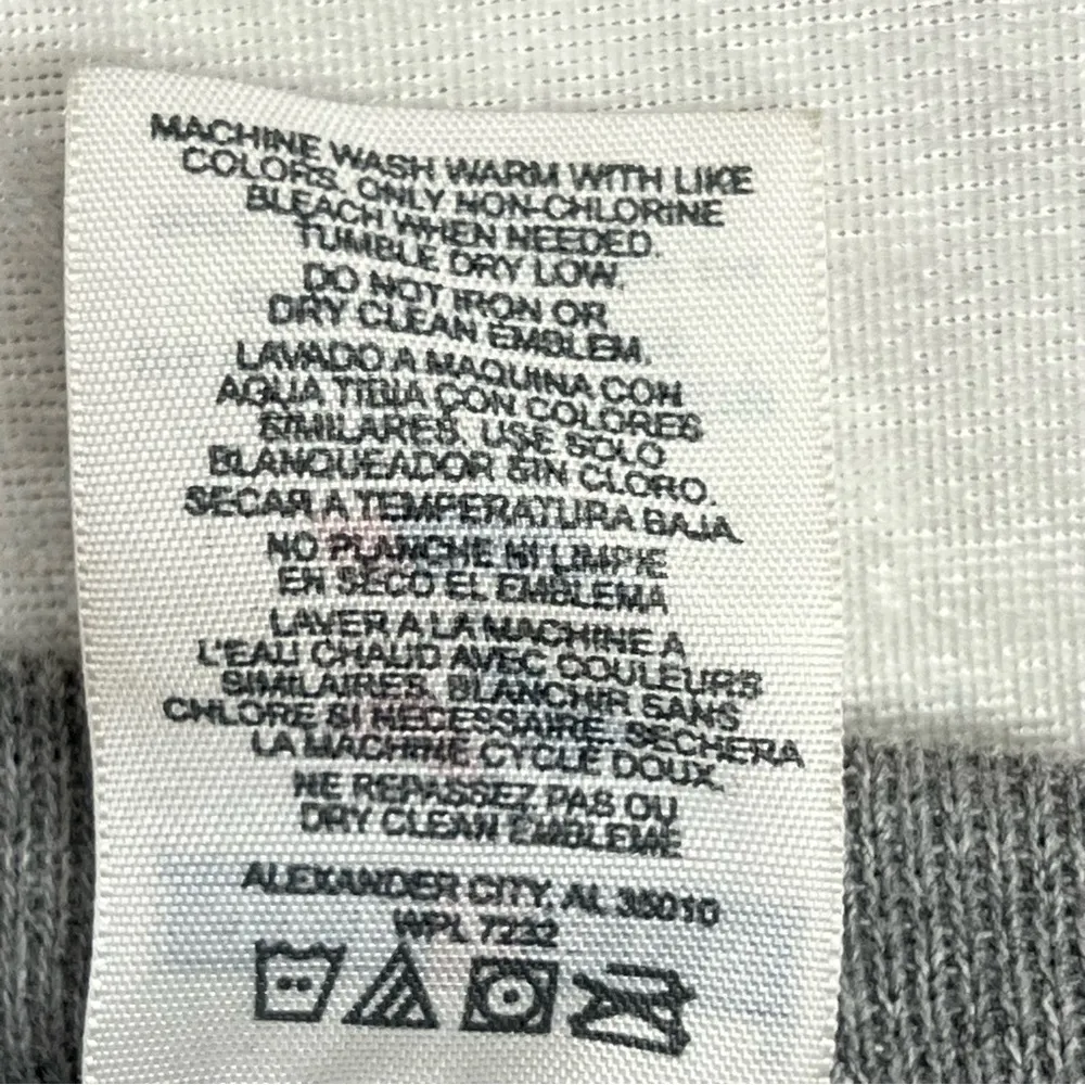 Vtg Jerzees Gray Bear Graphic large Crewneck Sweater USA American flag colorpop - Image 3