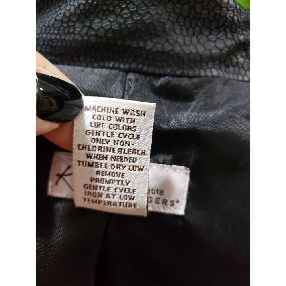 Kim Rogers Women's Purple Lined Polyester Long Sleeve Open Front Blazer Petite 8 - Image 9