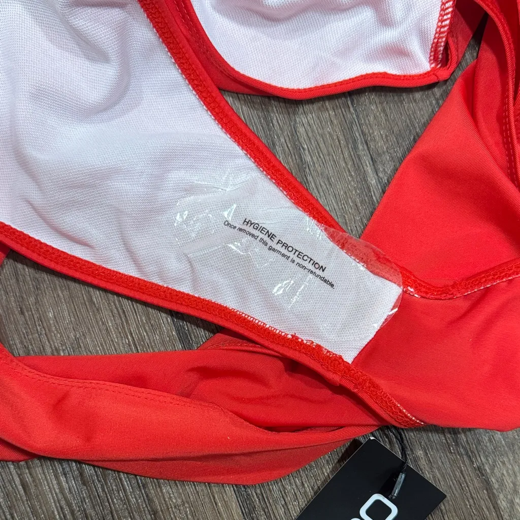 Boohoo Plus Vibrant Red O-ring Bikini Bottom - Image 7