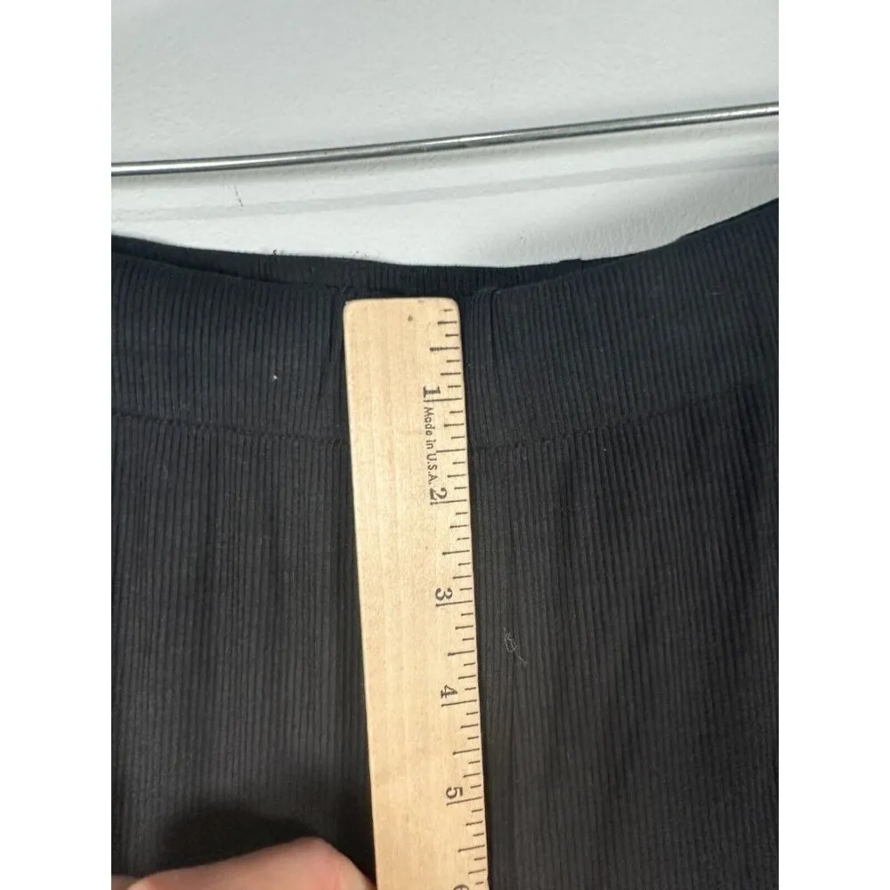 Skims Womens Pants Black Small Elastic Waist Stretch Drawstring Pull On Ribbed - Image 7