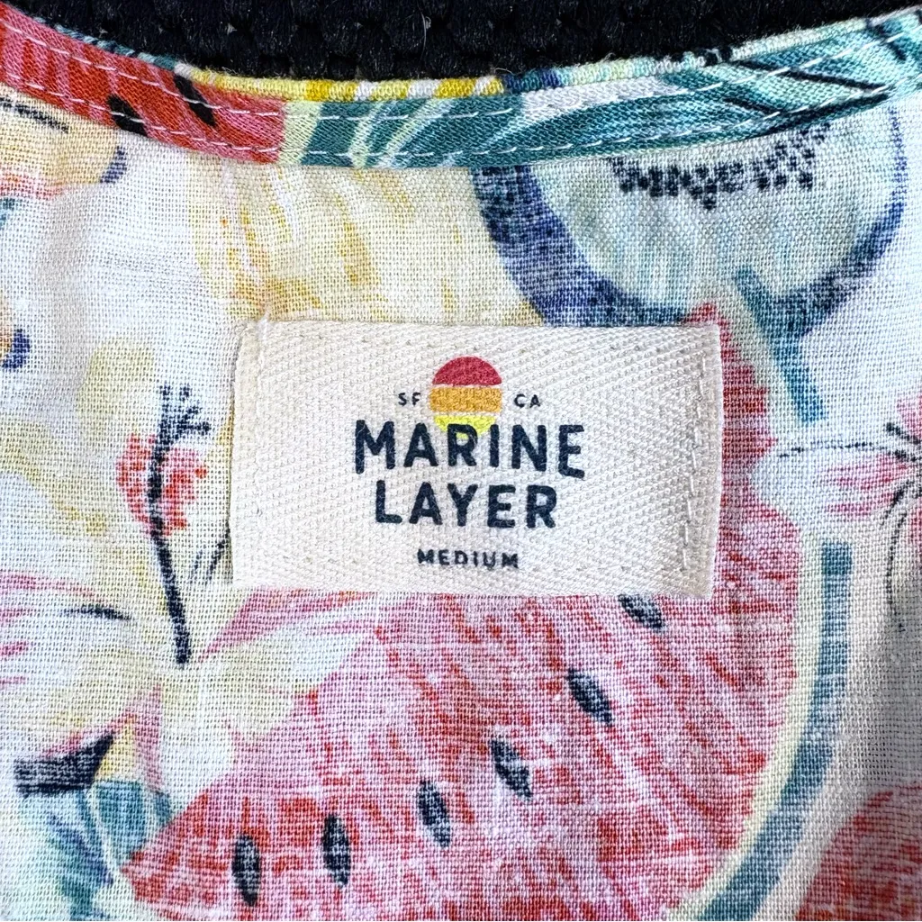 Marine Layer Camila Floral Romper in White Fruit Print Medium - Image 14