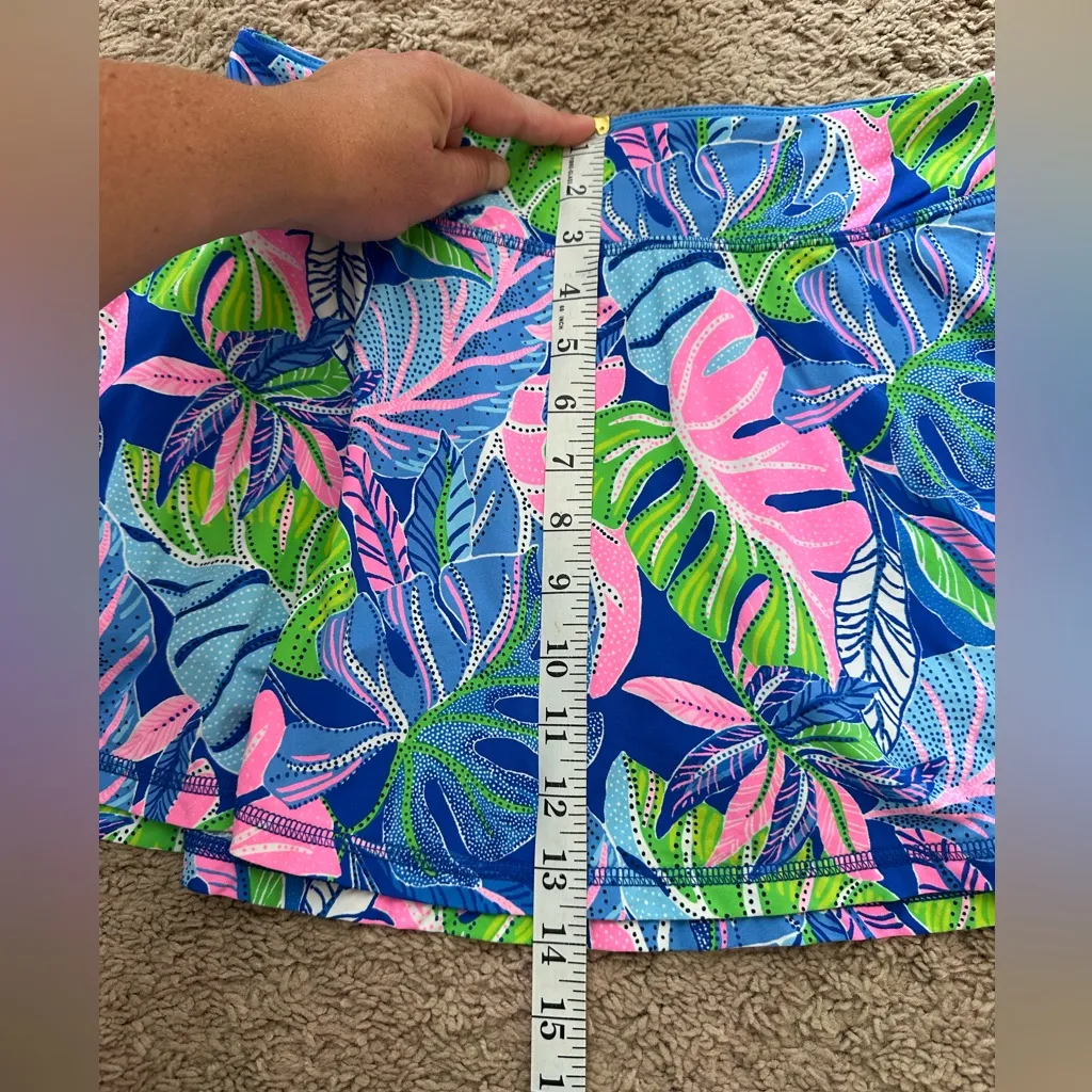 Lilly Pulitzer Blue Beleaf In Yourself AILA LUXLETIC SKORT Size M - Image 10