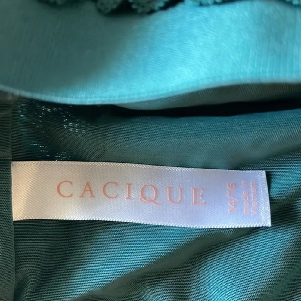 Plus Size Cacique Teal Bralette EUC Size 14/16 EUC #4560 - Image 4