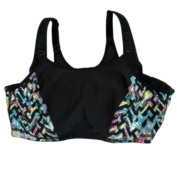 Glamorise NWT $66 WonderWire Custom Control Underwire Sports Bra 44D Black Size undefined - Image 2