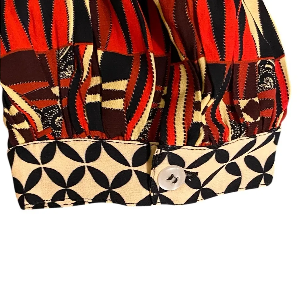 Anthropologie Verb Pallavi Singhee Sarah Red Beige Tunic dress boho western - Image 7