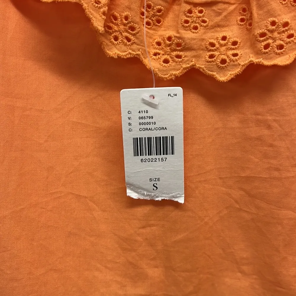 Mare Mare x Anthropologie Josephine Tie Strap Ruffled Tank Top in Orange S - Image 7