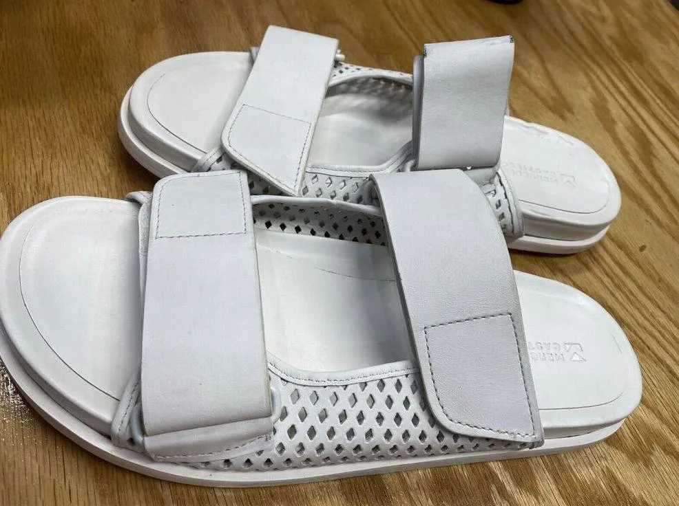 Mercedes Castillo Slide Sandals Womens 11 White Celynne Open Toe Casual Wear S31 - Image 12