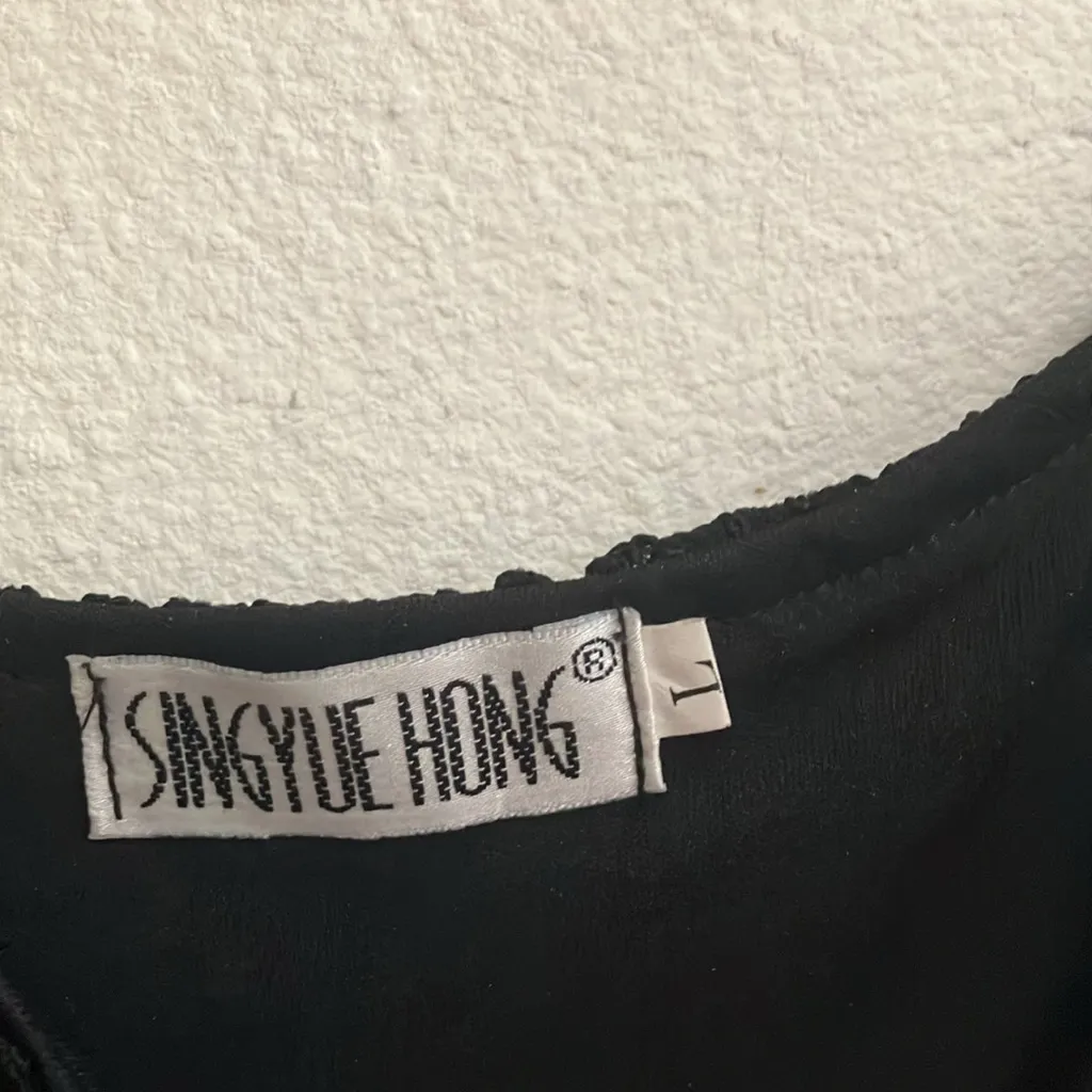 FINAL MARKDOWN Singyue hong crocheted look junior dress large Black Size undefined - Image 3