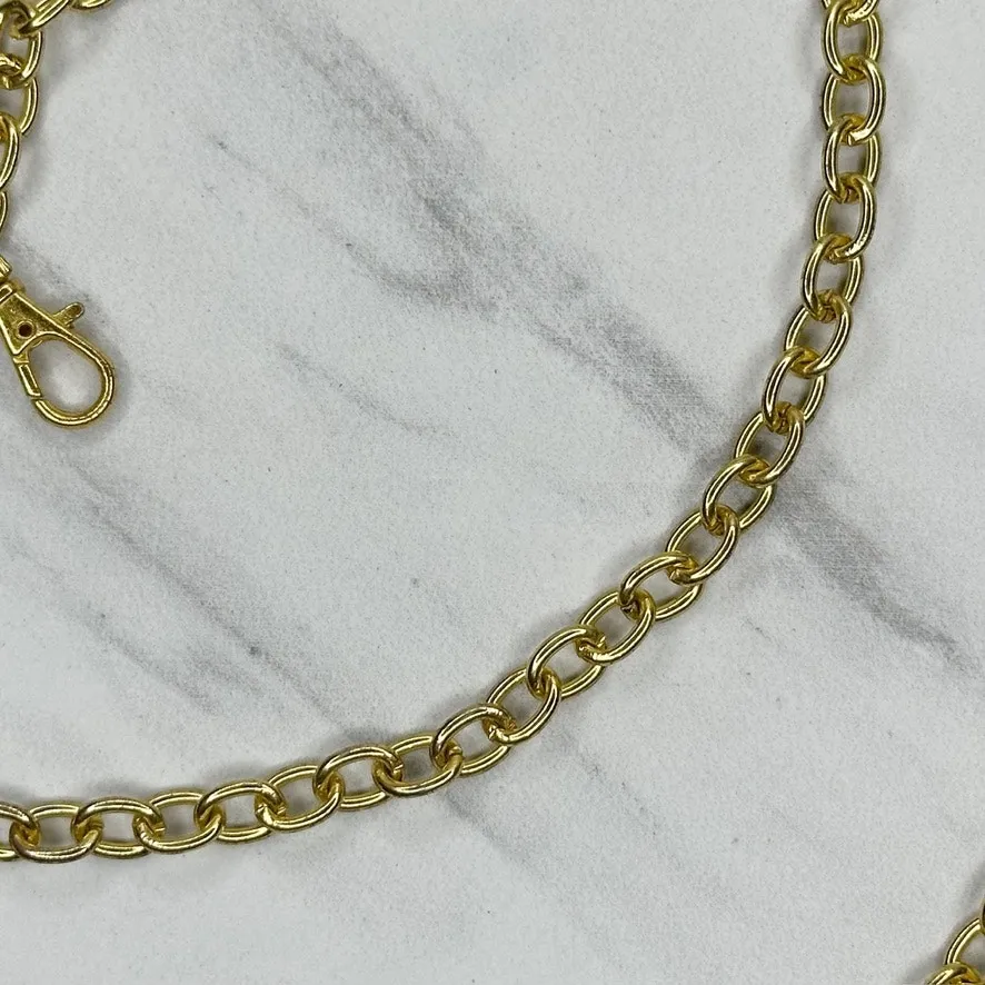 Crossbody Gold Tone Chain Link Purse Replacement Strap - Image 9